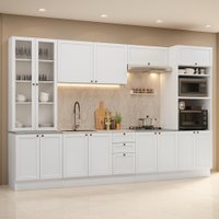 Armário de Cozinha Completa 340 cm Branco Vik Madesa 01