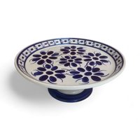 Porta bolo ou BOLEIRA reto com pé Porcelana Pintada à mão