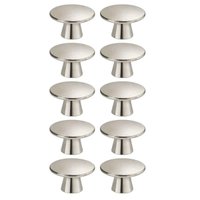 Kit 10 Puxadores Ponto Redondos Zamac Escovado para Móveis Gavetas Portas Cog Bigfer