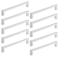 Kit 10 Puxadores Alça Zamac Cromado 128mm Linea para Móveis Armários Gavetas Cozinha