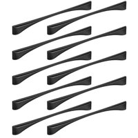 Kit 10 Puxadores Luce 28,8cm Preto para Móveis Cozinha Bigfer Guarda Roupa
