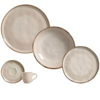 Aparelho de Jantar 30 Peças Bio Raio Porto Brasil Orgânico Cerâmica Off White Mesa Posta 6 Pessoas
