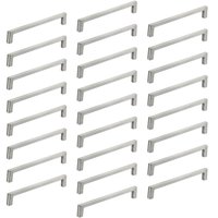 Kit 25 Puxadores Alça para Móveis 128mm Mano Steel Zamac Portas Gavetas Armários Cozinha Closet