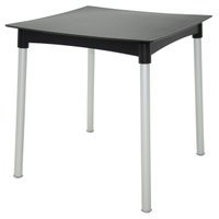 Mesa Tramontina Quadrada Preto Summa Diana Polipropileno com Pernas de Alumínio Anodizado