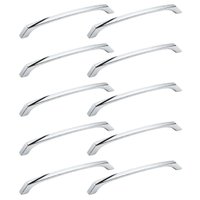 Kit 10 Puxadores Alça Anima para Móvel 16cm Cromado Zamac Bigfer Gaveta Cozinha