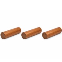 Kit 3 Cabideiros de Parede em Madeira Eucalipto Gancho Decorativo Premium