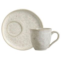 Xícara de Chá com Pires Bio Vanilla 170ml Cerâmica Off White Porto Brasil Cozinha