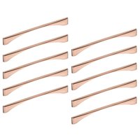 Kit 10 Puxadores Alça 192mm Zamac Rose Gold Luce para Móveis Cozinha Banheiro Quarto
