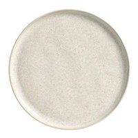 Prato de Sobremesa 21,5cm Off White Bio Vanilla Cerâmica Stoneware Porto Brasil