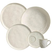 Aparelho de Jantar 30 Peças Bio Vanilla Cerâmica Orgânico Off White Porto Brasil Mesa Posta