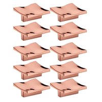 Kit 10 Puxadores Ponto Quadrado para Móveis Zamac Rose Gold Gioia 5cm Gaveta Porta Bigfer