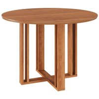 Mesa de Jantar Redonda 4 Lugares Tampo MDF 109X109 cm 15175 Cinamomo MOLCI