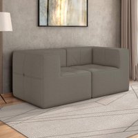 Sofá Modulado na Caixa 2 Lugares 154cm Espuma D33 Multimóveis CR45356 Bege Escuro