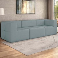 Sofá Modulado na Caixa 3 Lugares 231cm Espuma D33 Multimóveis CR45354 Azul