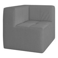 Sofá de Canto Modulado na Caixa 1 Lugar 77cm Espuma D33 Multimóveis CR45349 Cinza