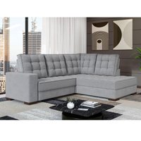 Sofá de Canto Retrátil e Reclinável 4 Lugares 220cm Multimóveis CR45346 Cinza