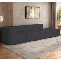 Sofá Modulado na Caixa 4 Lugares 308cm Espuma D33 Multimóveis CR45357 Grafite