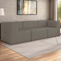 Sofá Modulado na Caixa 3 Lugares 231cm Espuma D33 Multimóveis CR45354 Bege Escuro