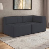 Sofá Modulado na Caixa 2 Lugares 154cm Espuma D33 Multimóveis CR45352 Grafite