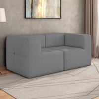 Sofá Modulado na Caixa 2 Lugares 154cm Espuma D33 Multimóveis CR45356 Cinza