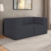 Sofá Modulado na Caixa 2 Lugares 154cm Espuma D33 Multimóveis CR45356 Grafite