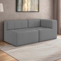 Sofá Modulado na Caixa 2 Lugares 154cm Espuma D33 Multimóveis CR45352 Cinza