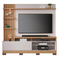 Estante Home Para TV 65 Pol 200 cm Maceio Led Freijo Off White CLB