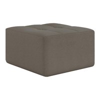 Puff Quadrado Estofado em Espuma D33 77x44x77cm Multimóveis CR45351 Bege Escuro