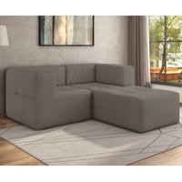 Sofá Modulado na Caixa 3 Lugares 154cm Espuma D33 Multimóveis CR45355 Bege Escuro