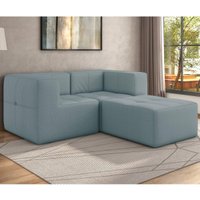 Sofá Modulado na Caixa 3 Lugares 154cm Espuma D33 Multimóveis CR45355 Azul