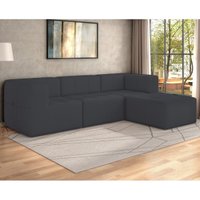 Sofá Modulado na Caixa 4 Lugares 231cm Espuma D33 Multimóveis CR45360 Grafite