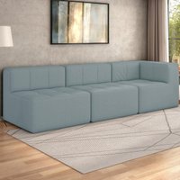 Sofá Modulado na Caixa 3 Lugares 231cm Espuma D33 Multimóveis CR45359 Azul