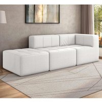 Sofá Modulado na Caixa 3 Lugares 231cm Espuma D33 Multimóveis CR45353 Branco