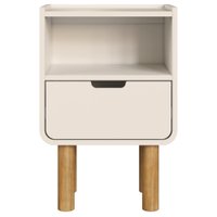 Mesa De Cabeceira 1 Gaveta 40 cm 28093 Aura Off White Artesano