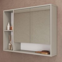 Armário Aéreo Banheiro com Espelho 80 Bari Arenas