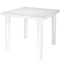 Mesa Plástica Quadrada Desmontável Tramontina 80,5x72cm Branca Summa Sancho