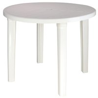 Mesa Plástica Tramontina 89x72cm Desmontável Branca Cassino Polipropileno