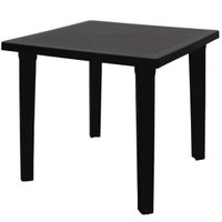 Mesa Plástica Tramontina Desmontável 80,5x72cm Preta Quadrada Eco Summa Sancho Polipropileno