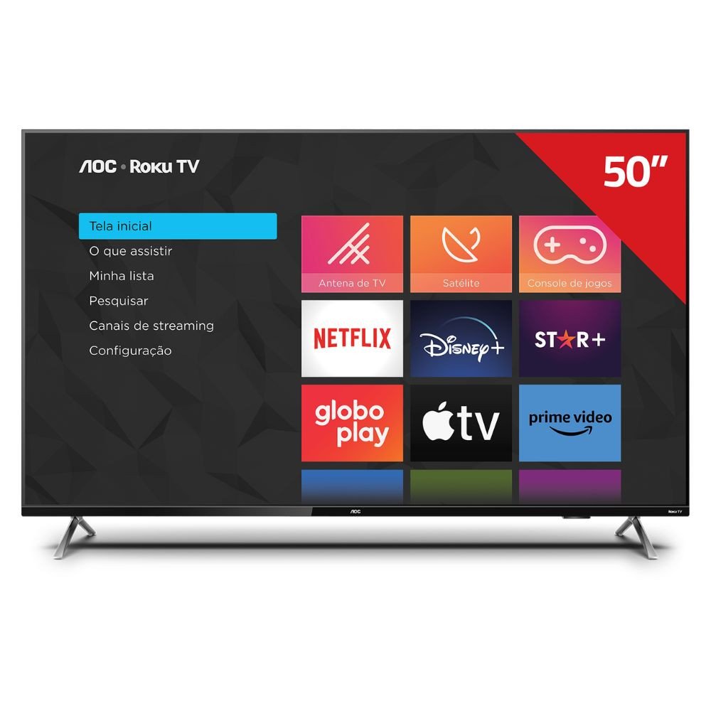 Smart TV 50 50U6125/78G Roku UHD 4K AOC