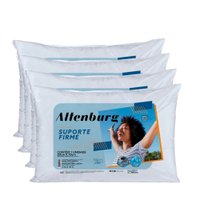 Kit 4 Travesseiros Altenburg Suporte Firme 100 Poli&eacute;ster Antial&eacute;rgico
