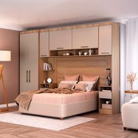Conjunto Quarto Queen 5 Pe&ccedil;as 6 Portas 2 Gavetas Paris Eucam&oacute;veis