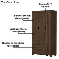 Quarto Solteiro Bela Cama Comoda E Guarda Roupa MDF Chocolate Off Decmade