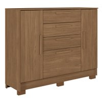 Cômoda 4 Gavetas 2 Portas com Cabideiro e Prateleira Íris - Madeirado
