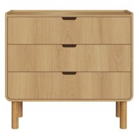 Comoda 3 Gavetas 90 cm Pes Madeira Maciça 28103 Hanover Artesano
