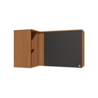Armário Aéreo de Canto 1 Porta 98cm Elara Kappesberg Canela/Preto