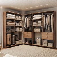 Closet Canto 4 Gavetas Alasca Freijó Carraro