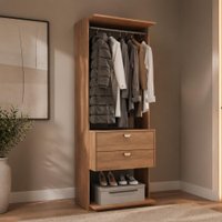 Closet Aberto 2 Gavetas Alasca Freijó Carraro