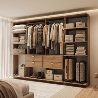Closet Modulado 4 Gavetas Alasca Freijó Carraro