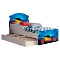Mini Cama Livia Com Cama Auxiliar MDF 153X79 cm Azul Decmade