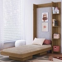 Cama de Solteiro Articulada com Estante para Colchão 188x78cm Multimóveis CR40140 Mel